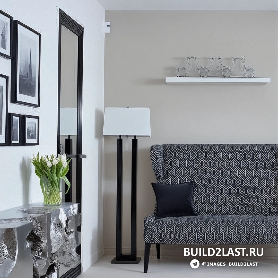 Элемент уникального освещения в одной из комнат апартаментов, подчеркивающий стиль и атмосферу пространства