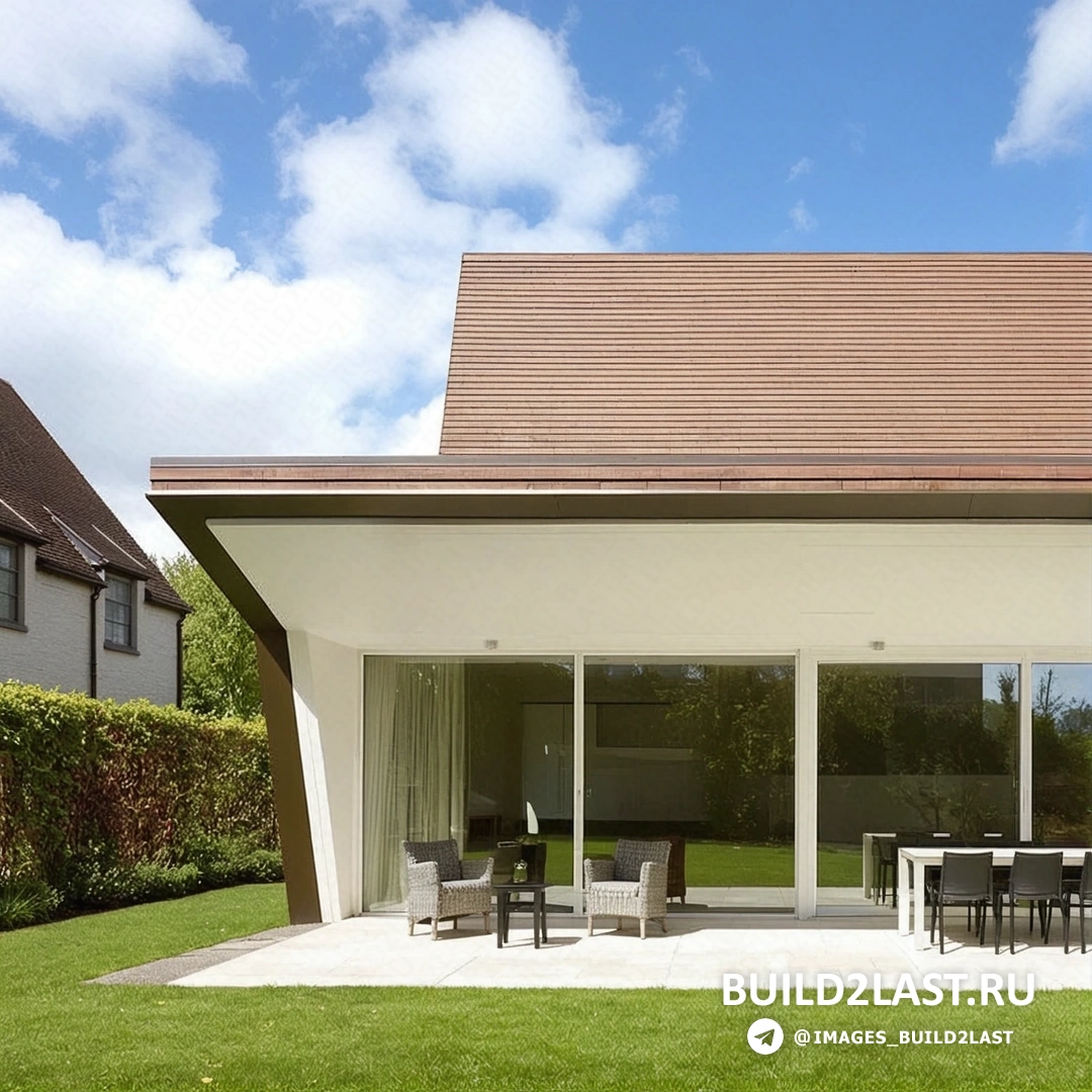 Фасад загородного дома Willemsdorp с панорамным остеклением, стеклянные двери, внутренний дворик с газоном и ландшафтным дизайном