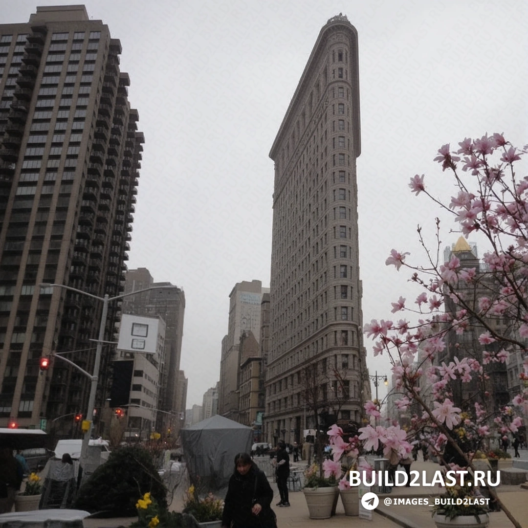 Флэтайрон-билдинг с панорамным видом на город