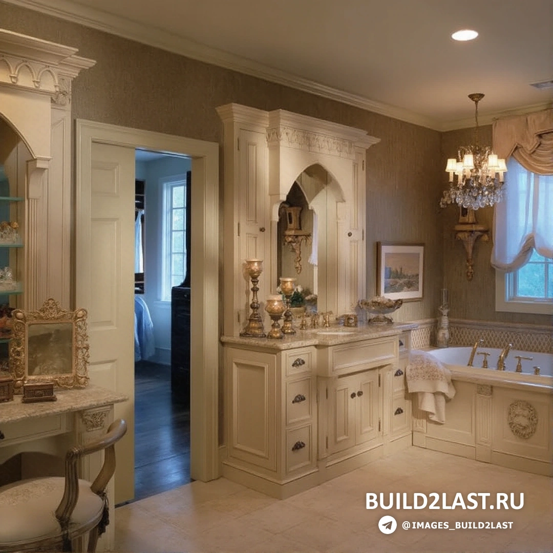 Камин с резьбой и декоративными элементами в викторианской обстановке