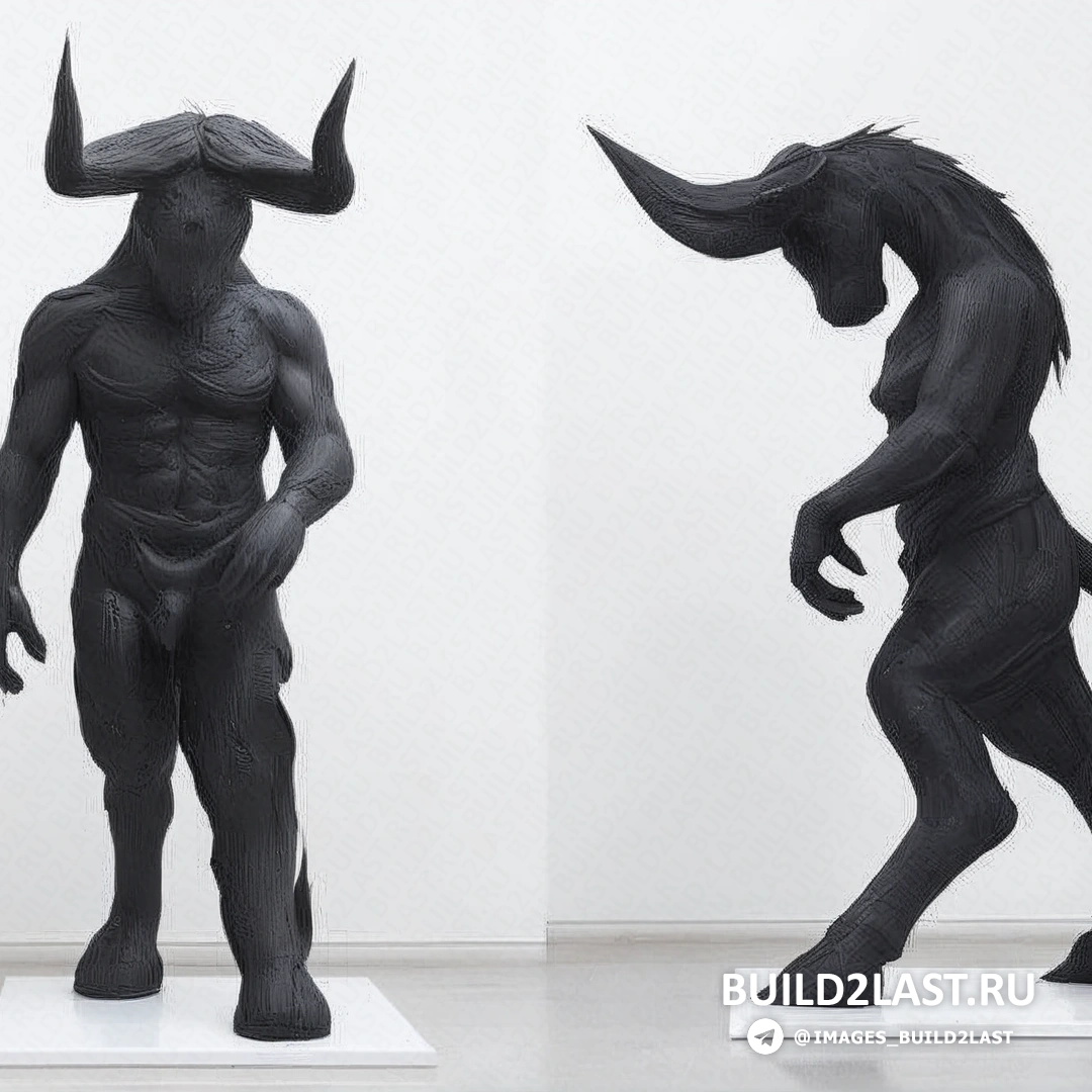 Массивная скульптура, собранная из старых покрышек, изображающая человека