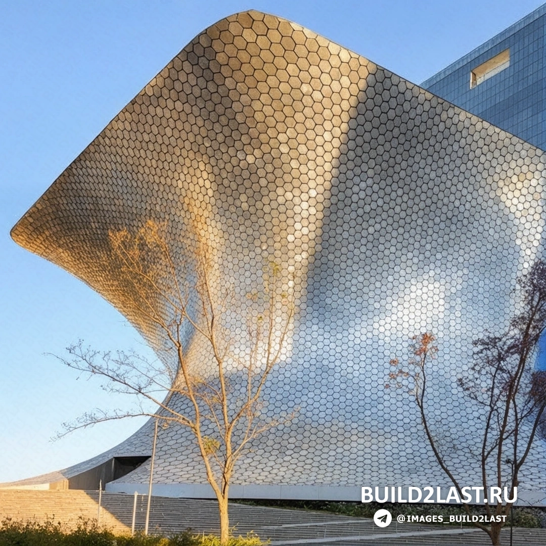 Металлический фасад музея Soumaya, символизирующий современную архитектуру Мехико.