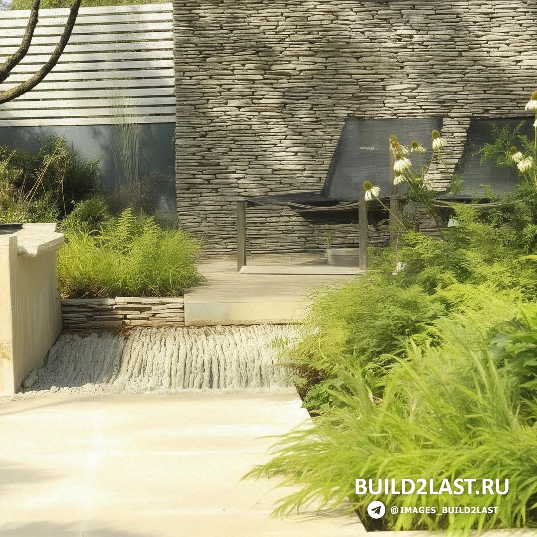 Стильная зона отдыха с креслами и декоративным элементом в виде водоема в резиденции Barnsbury Townhouse Garden